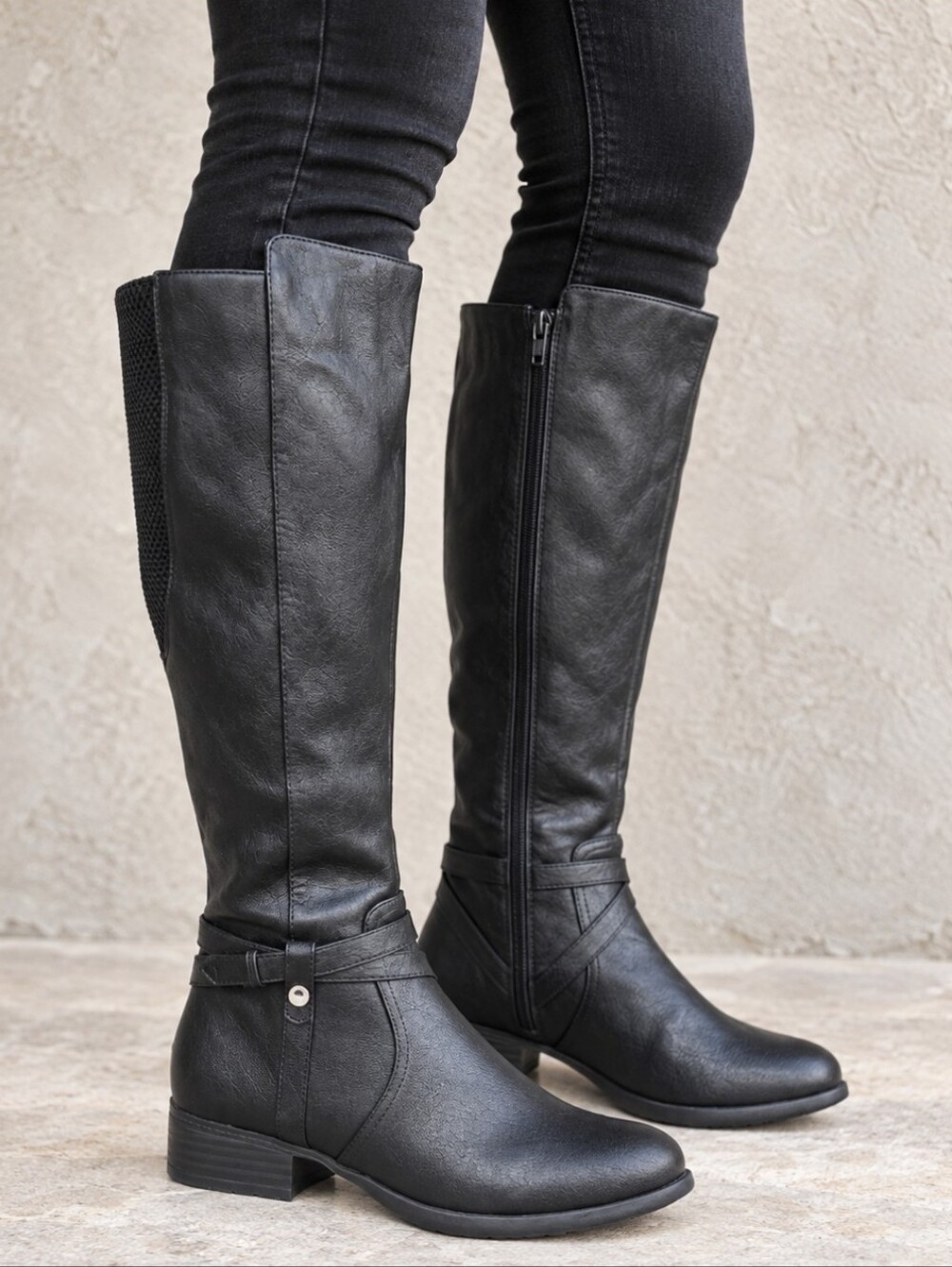 Life Stride Xtrovert Y2K Equestrian Preppy Knee High Comfort Riding Boots 8WC